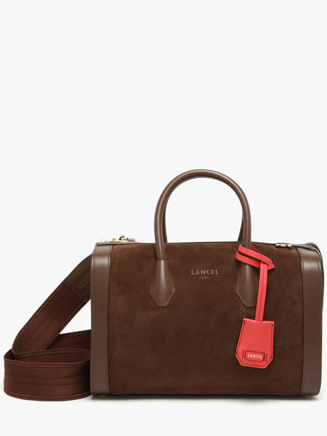 Sac Bowling M Bcbg Cuir Daim Lancel Marron bcbg A13693