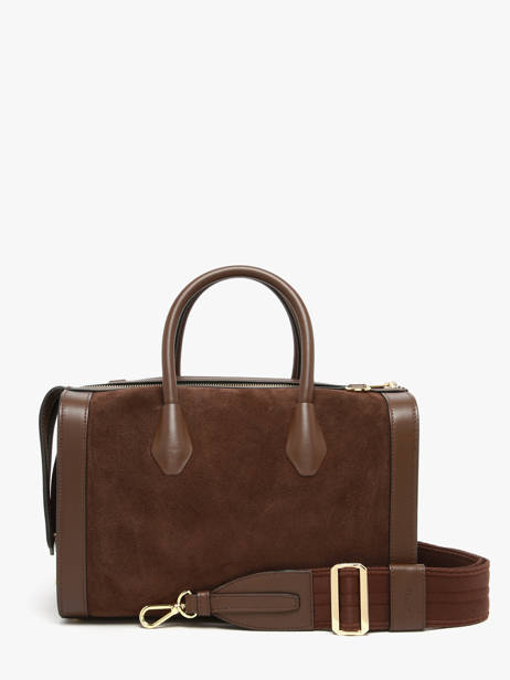 Sac Bowling M Bcbg Cuir Daim Lancel Marron bcbg A13693 vue secondaire 4