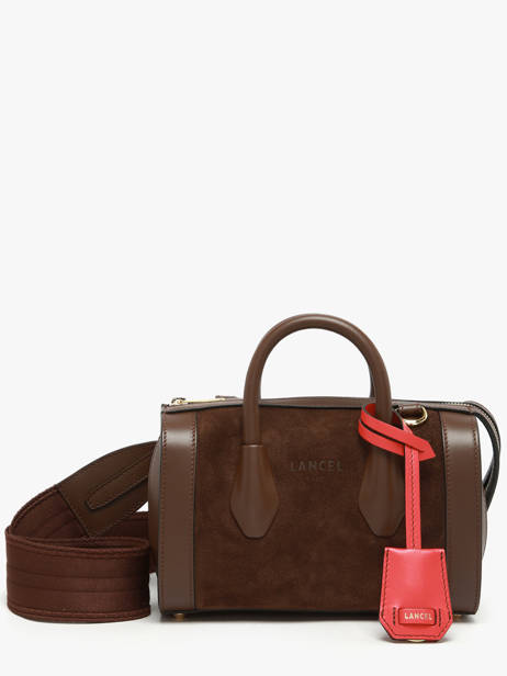 Suede Leather Mini Bcbg Bowling Bag Lancel Brown bcbg A13692
