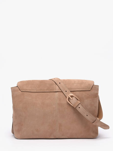 Sac Bandoulière Othilia En Cuir Suède Vanessa bruno Beige othilia 55V40813 vue secondaire 4