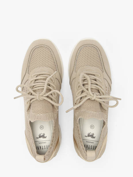 Sneakers Semelle Compensée Mustang Beige women M0872001 vue secondaire 3