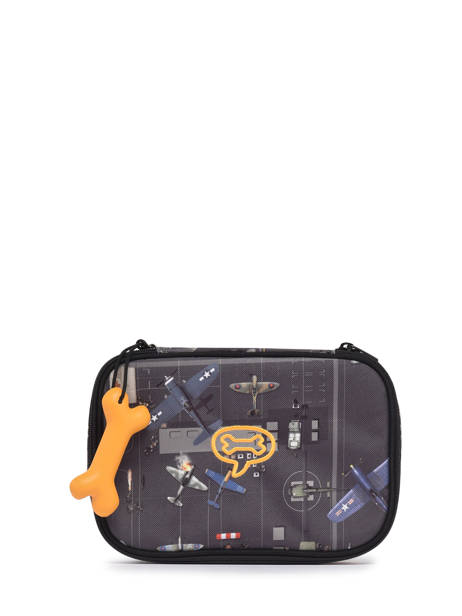 1 Compartment Mace Pencil Case Stones and bones Gray boys B