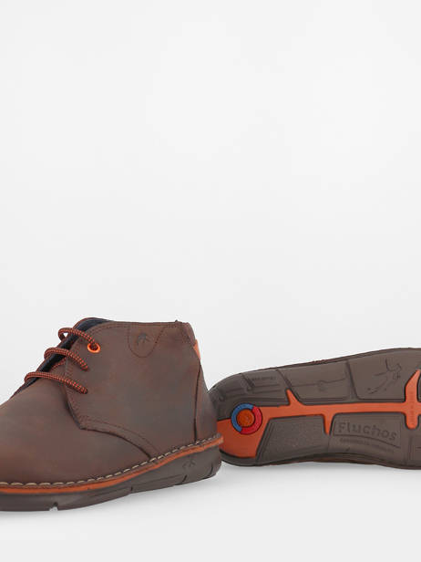 Boots Alfa In Leather Fluchos Brown men F0701 other view 1