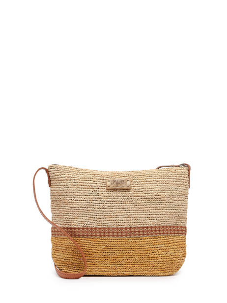 Crossbody Bag L'atelier Du Crochet Le voyage en panier Yellow l'atelier du crochet AM730