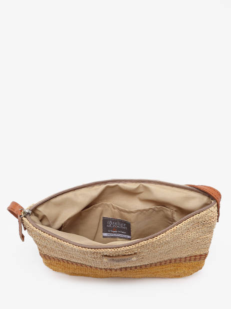 Crossbody Bag L'atelier Du Crochet Le voyage en panier Yellow l'atelier du crochet AM730 other view 3